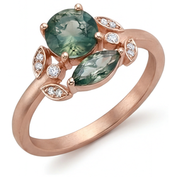 Luxueus Edelsteen Ring met VVS Zuiverheid Dendritic Agate – 3,25