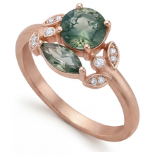 Afbeelding in Gallery-weergave laden, Edelsteen Ring 14K Rosé Goud met Dendritic Agate – vooraanzicht
