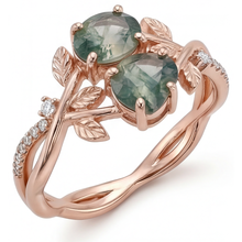 Afbeelding in Gallery-weergave laden, Dendritic Agate Sieraadsteen Ring – zijaanzicht

