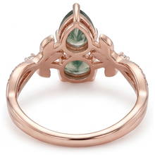 Afbeelding in Gallery-weergave laden, Sieraadsteen Ring 14K Rosé Goud met Dendritic Agate – bovenaanzicht
