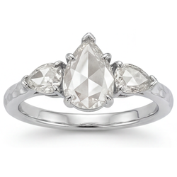 Glanzend Rozet Slijpvorm Diamant 3-Steens Ring – 1,5 karaat 14K