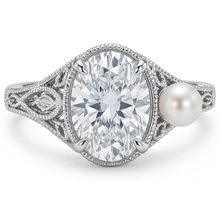 Afbeelding in Gallery-weergave laden, Diamant Anniversary Ring 2-karaat 14 Karaat Witgoud – hoofdaanzicht
