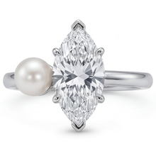 Afbeelding in Gallery-weergave laden, Diamant Enkele Steen Ring 2,5-karaat 14K Witgoud – hoofdaanzicht
