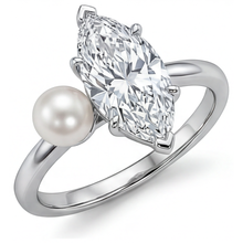Afbeelding in Gallery-weergave laden, Diamant Enkele Steen Ring 2,5-karaat 14K Witgoud – vooraanzicht
