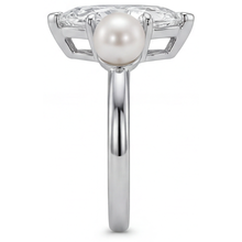 Afbeelding in Gallery-weergave laden, Marquise Diamant ring in 14K Witgoud – hoekaanzicht
