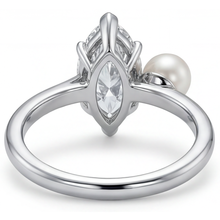 Afbeelding in Gallery-weergave laden, Diamant Enkele Steen Ring – profielaanzicht
