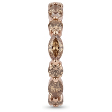 Afbeelding in Gallery-weergave laden, Diamant Eternity Band 4 karaat 14K Rosé Goud – hoekaanzicht
