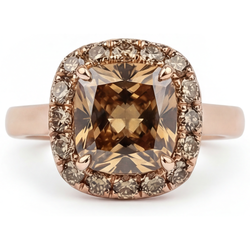 Designer Halo Ring met Woestijn Diamant Diamant – 2 karaat