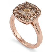 Afbeelding in Gallery-weergave laden, Designer Diamant Halo Ring 2 karaat – profielaanzicht
