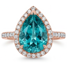 Afbeelding in Gallery-weergave laden, Diamant Halo Zetting Ring – hoofdaanzicht
