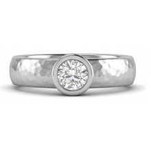 Afbeelding in Gallery-weergave laden, Rond Geslepen Diamant ring in 14K Witgoud – hoofdaanzicht
