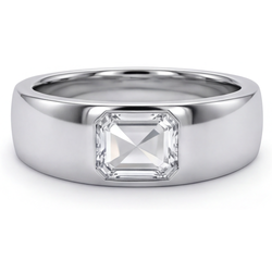 14 Karaat Witgoud Antiek Rozet Diamant Herenring 2 karaat