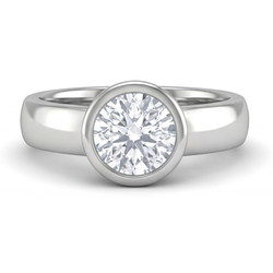 Diamant Rond Briljant Mannen Ring 2 karaat – 14K Witgoud