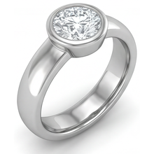 Afbeelding in Gallery-weergave laden, Diamant Rond Briljant Mannen Ring in 14K Witgoud – vooraanzicht
