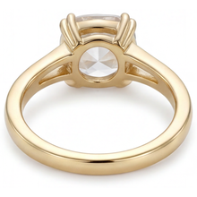 Afbeelding in Gallery-weergave laden, Solitaire Ring 14K Geelgoud met Diamant – profielaanzicht

