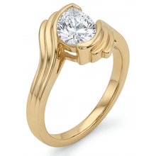 Afbeelding in Gallery-weergave laden, Diamant Solitaire Verlovingsring 1,50-karaat 14 Karaat Geelgoud – zijaanzicht
