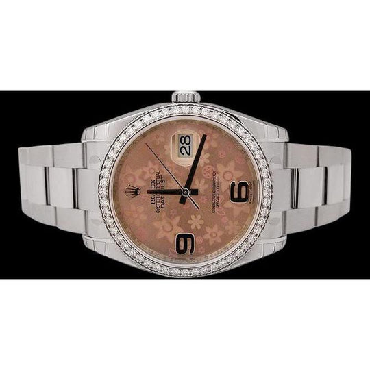 diamant lunette Rolex Datumjust dames- en herenhorloge SNELLE INSTELLING
