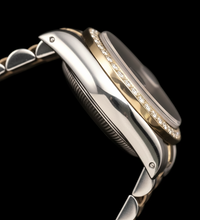 Afbeelding in Gallery-weergave laden, diamanten rand Rolex Datumjust dameshorloge wijzerplaat jubileum roestvrij staal en goud
