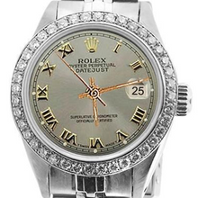 Afbeelding in Gallery-weergave laden, grijze Romeinse dames Rolex
