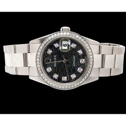 diamanten wijzerplaat rand Rolex-horloge Roestvrije stijl Oester-armband Datumjust SNELLE INSTELLING