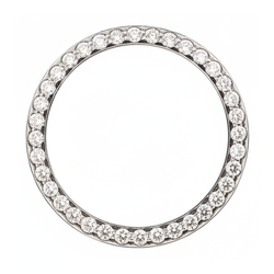 Diamanten Horlogelunette 1,5 Karaat 28 mm Geschikt voor Rolex Datejust Echt Natuurlijk Roestvrij Staal Ronde Pavé