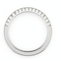 Diamanten Horlogelunette 1 Karaat 28 mm Geschikt voor Rolex Datejust Natuurlijk Echt Roestvrij Staal Ronde Kanaalzetting