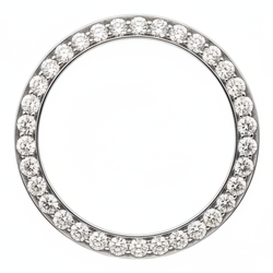Diamanten Horlogelunette 3 Karaat 28 mm Geschikt voor Rolex Datejust Natuurlijk Echt Roestvrij Staal Rond