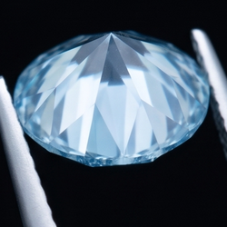 Echte Diamant 2 Karaat Rond Blauw Verbeterd Los