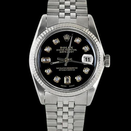 eeuwigdurende Datumjust Gecanneleerde lunette Wijzerplaat Rolex Herenhorloge Jubileum roestvrij staal
