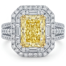 Afbeelding in Gallery-weergave laden, Tijdloos Halo Zetting Ring 2,5 karaat – hoofdaanzicht
