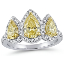 Afbeelding in Gallery-weergave laden, Stralend Fancy Gele Diamant Ring 1,5 karaat – vooraanzicht
