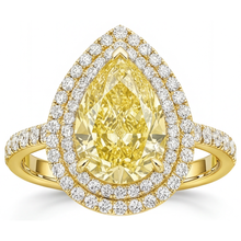 Afbeelding in Gallery-weergave laden, Sieraad Ring 14K Geelgoud met Fancy Gele Diamant – hoofdaanzicht
