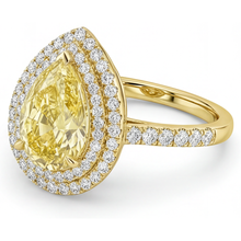 Afbeelding in Gallery-weergave laden, High-end Sieraad Ring 2 karaat – zijaanzicht
