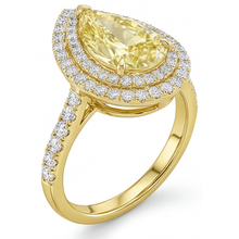Afbeelding in Gallery-weergave laden, High-end Sieraad Ring 2 karaat – bovenaanzicht
