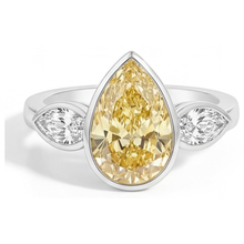 Afbeelding in Gallery-weergave laden, Fancy Gele Diamant Sieraad Ring 2,75-karaat 14 Karaat Witgoud – hoofdaanzicht
