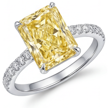 Afbeelding in Gallery-weergave laden, Briljant Fancy Gele Diamant Sieraad Ring 3 karaat – hoofdaanzicht
