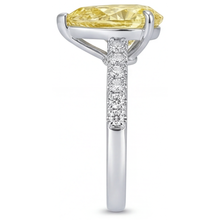 Afbeelding in Gallery-weergave laden, Fancy Gele Diamant Statement Ring – achteraanzicht
