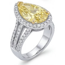 Afbeelding in Gallery-weergave laden, Fancy Gele Diamant Statement Ring – achteraanzicht
