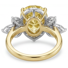 Afbeelding in Gallery-weergave laden, Statement Ring Tweekleurig 14K Goud met Fancy Gele Diamant – achteraanzicht
