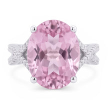 Afbeelding in Gallery-weergave laden, fancy roze kunziet Natuurlijke echte diamanten ( niet in een laboratorium gekweekt ) ring dame gouden sieraden 14,50 karaat
