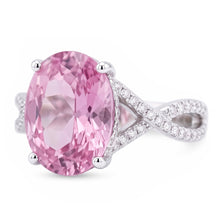 Afbeelding in Gallery-weergave laden, fancy roze kunziet Natuurlijke echte diamanten ( niet in een laboratorium gekweekt ) ring dame gouden sieraden 14,50 karaat
