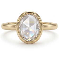 Antiek Rozet Enkele Steen Ring – Fijne Diamant 5,0 karaat 14K