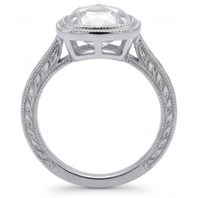 Afbeelding in Gallery-weergave laden, Fijne Diamant Cushion Slijpvorm Halo Ring in 14K Witgoud – bovenaanzicht
