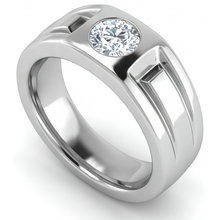 Afbeelding in Gallery-weergave laden, Fijne Diamant Heren Ring 2-karaat 14K Witgoud – vooraanzicht
