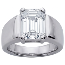 Afbeelding in Gallery-weergave laden, Heren Ring 14K Witgoud met Fijne Diamant – vooraanzicht
