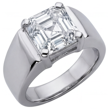 Afbeelding in Gallery-weergave laden, Fijne Diamant Heren Ring 5-karaat 14 Karaat Witgoud – hoofdaanzicht
