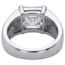 Afbeelding in Gallery-weergave laden, Asscher Fijne Diamant ring in 14 Karaat Witgoud – bovenaanzicht

