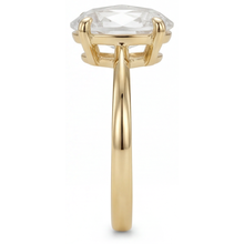 Afbeelding in Gallery-weergave laden, Ring 14K Geelgoud met Fijne Diamant – hoekaanzicht
