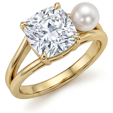 Afbeelding in Gallery-weergave laden, Solitaire Ring 14K Geelgoud met Fijne Diamant – vooraanzicht
