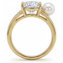 Afbeelding in Gallery-weergave laden, Fijne Diamant Solitaire Ring 2 karaat 14K Geelgoud – profielaanzicht
